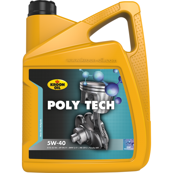 Моторное масло KROON-OIL POLY TECH 5W-40, 5л, 